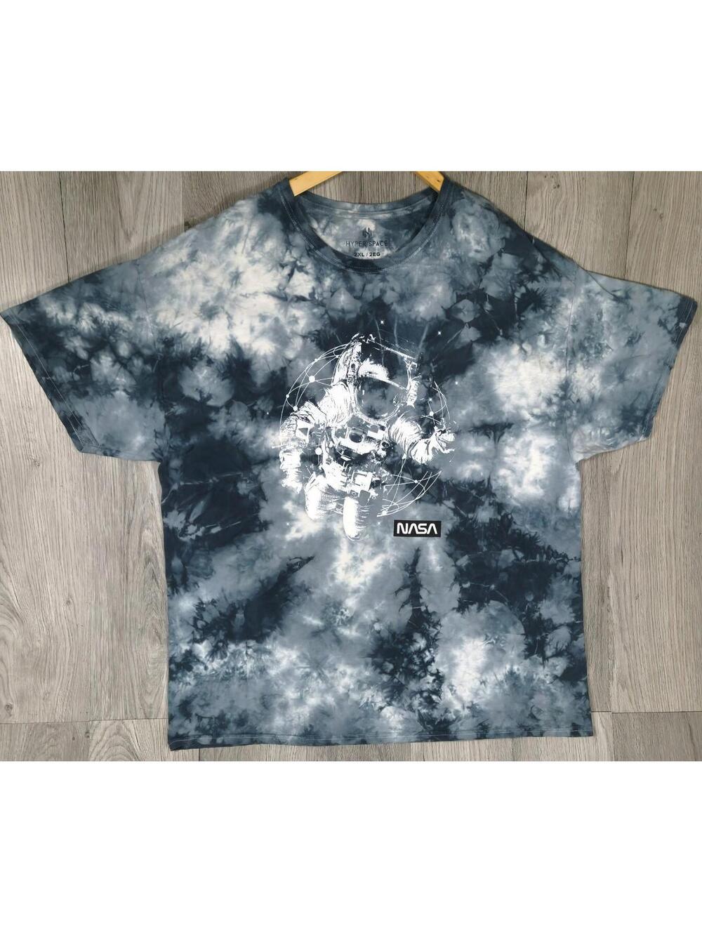 NASA 2XL Gray Camo Astronaut Space Center Stars Moon #7